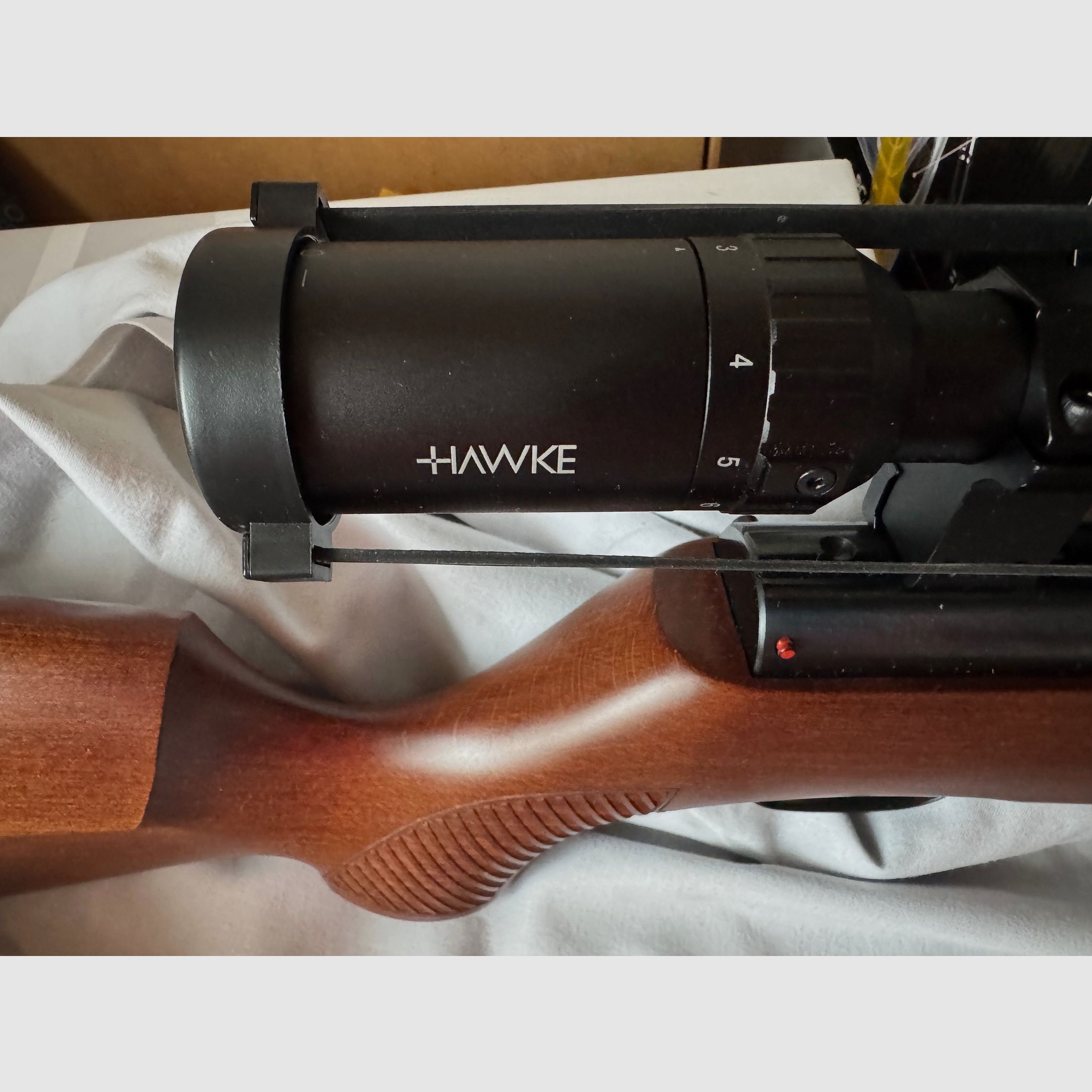 HW 97 5,5 + HAWKE Zielfernrohr + Export Feder + Zubehör Neu !