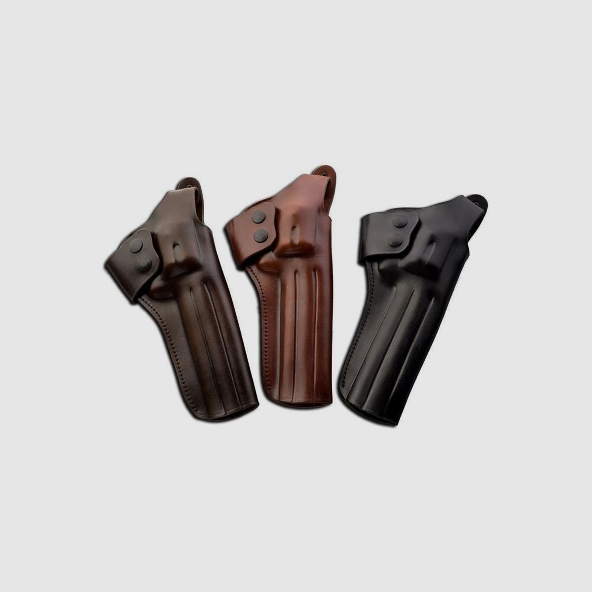 Falco JAGD Cross Draw Leder Holster für Revolver Rechtshänder Dunkelbraun S&W 3" K-Frame, Ruger/Manurhin