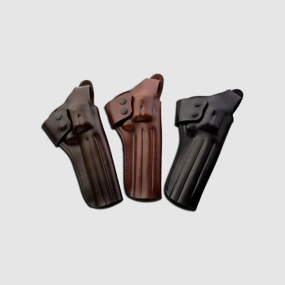 Falco JAGD Cross Draw Leder Holster für Revolver Rechtshänder Dunkelbraun S&W 3" K-Frame, Ruger/Manurhin