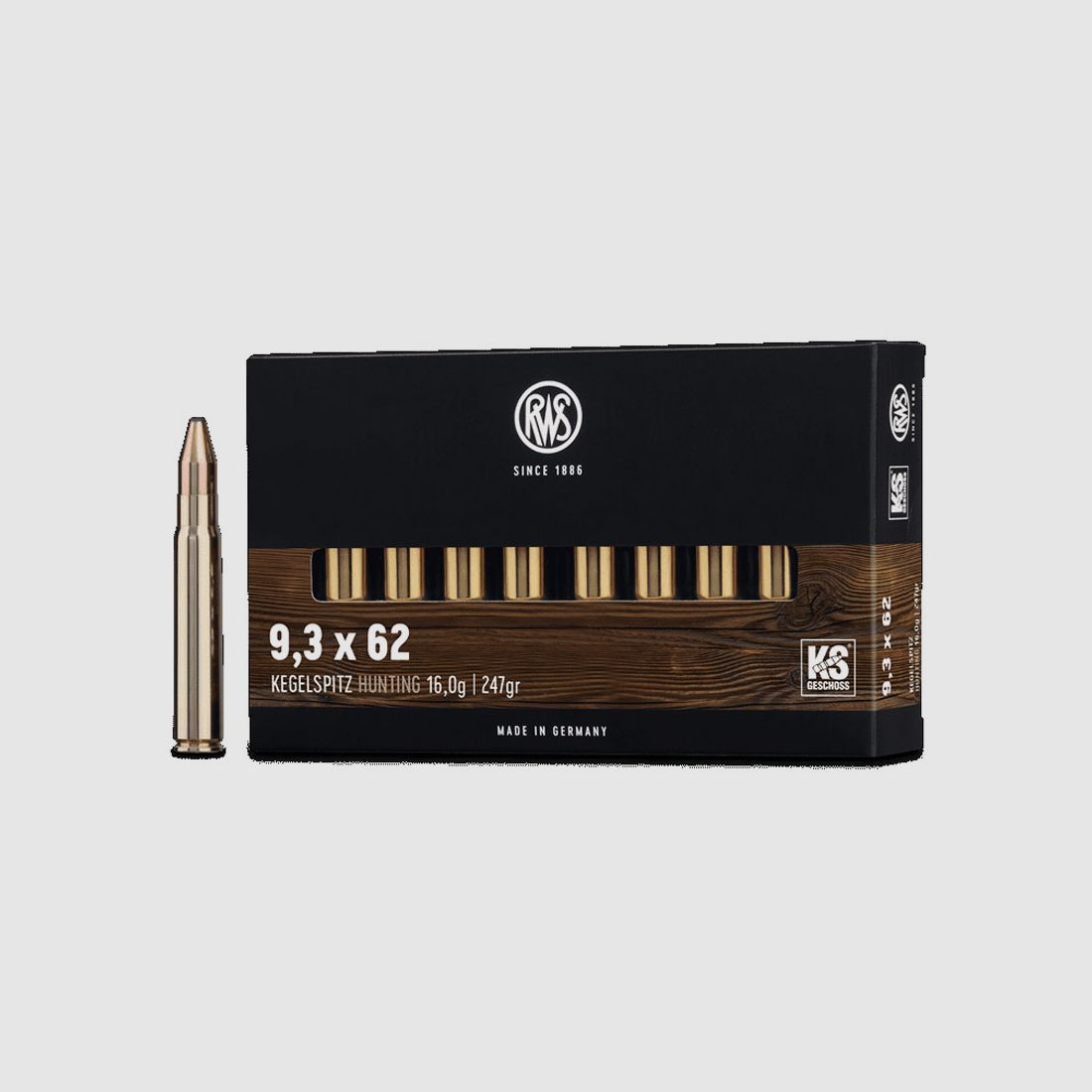 RWS 9,3x62 Kegelspitz 16,0g - 247gr