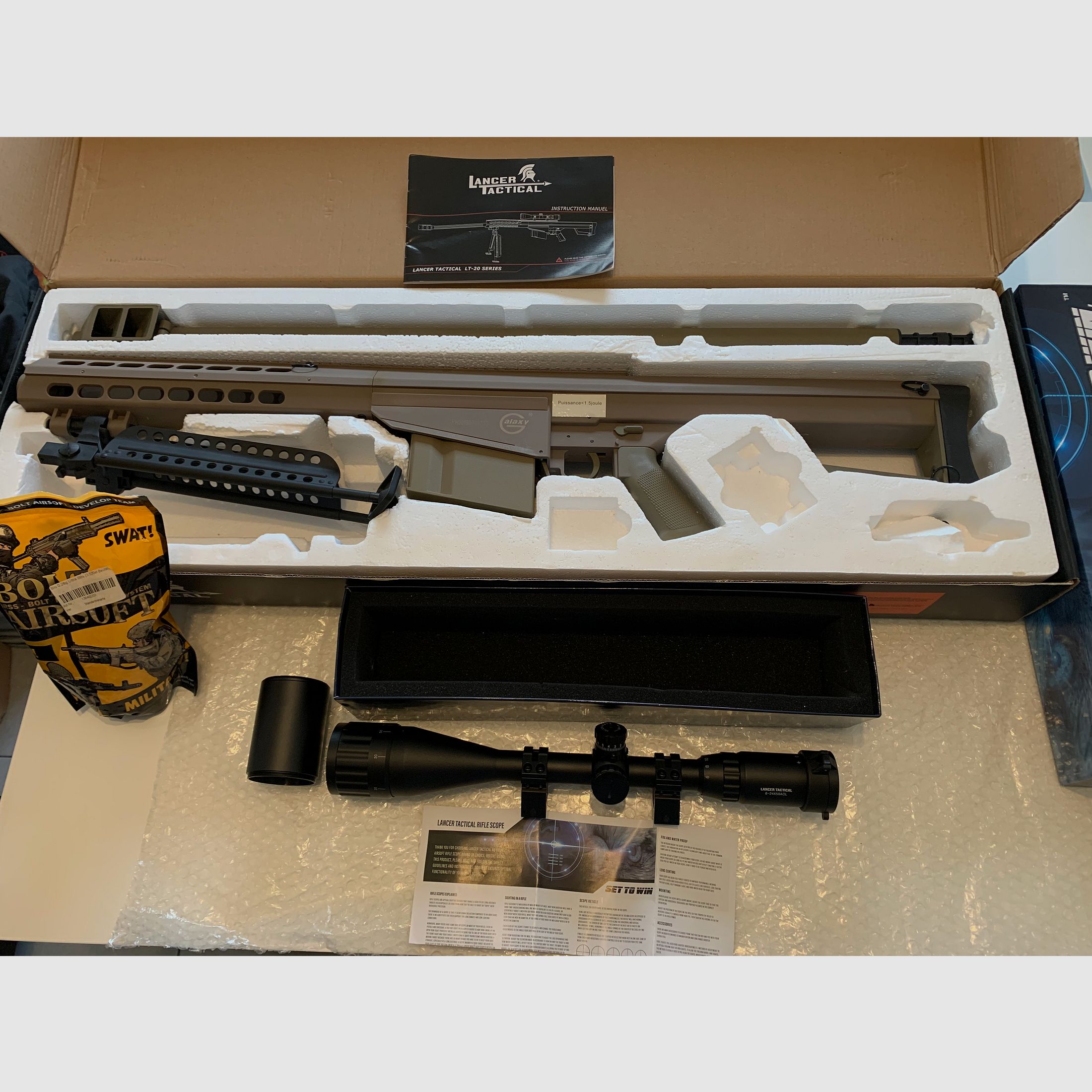 Fucile di precisione M82 Tan con mirino telescopico