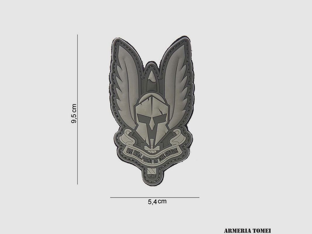 PATCH – 3D PVC SPARTAN GRAY #10098
