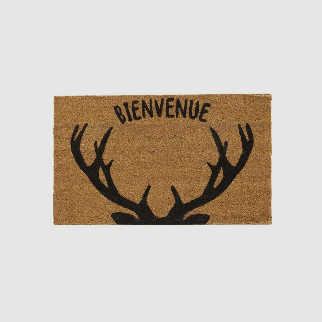 Lovergreen Outdoor Motiv Kokosnuss-Fumatte Hirschgeweih + Schriftzug Bienvenue