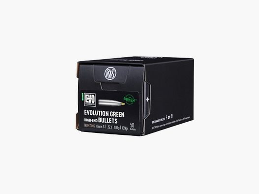 RWS 8 mm S EVO Green 9 g 139 gr