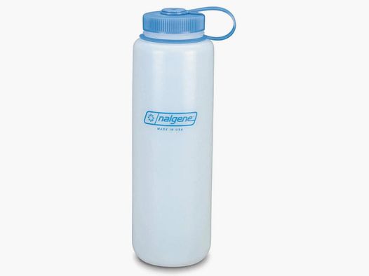 Bouteille Nalgene à large ouverture HDPE 1,5 L blanche