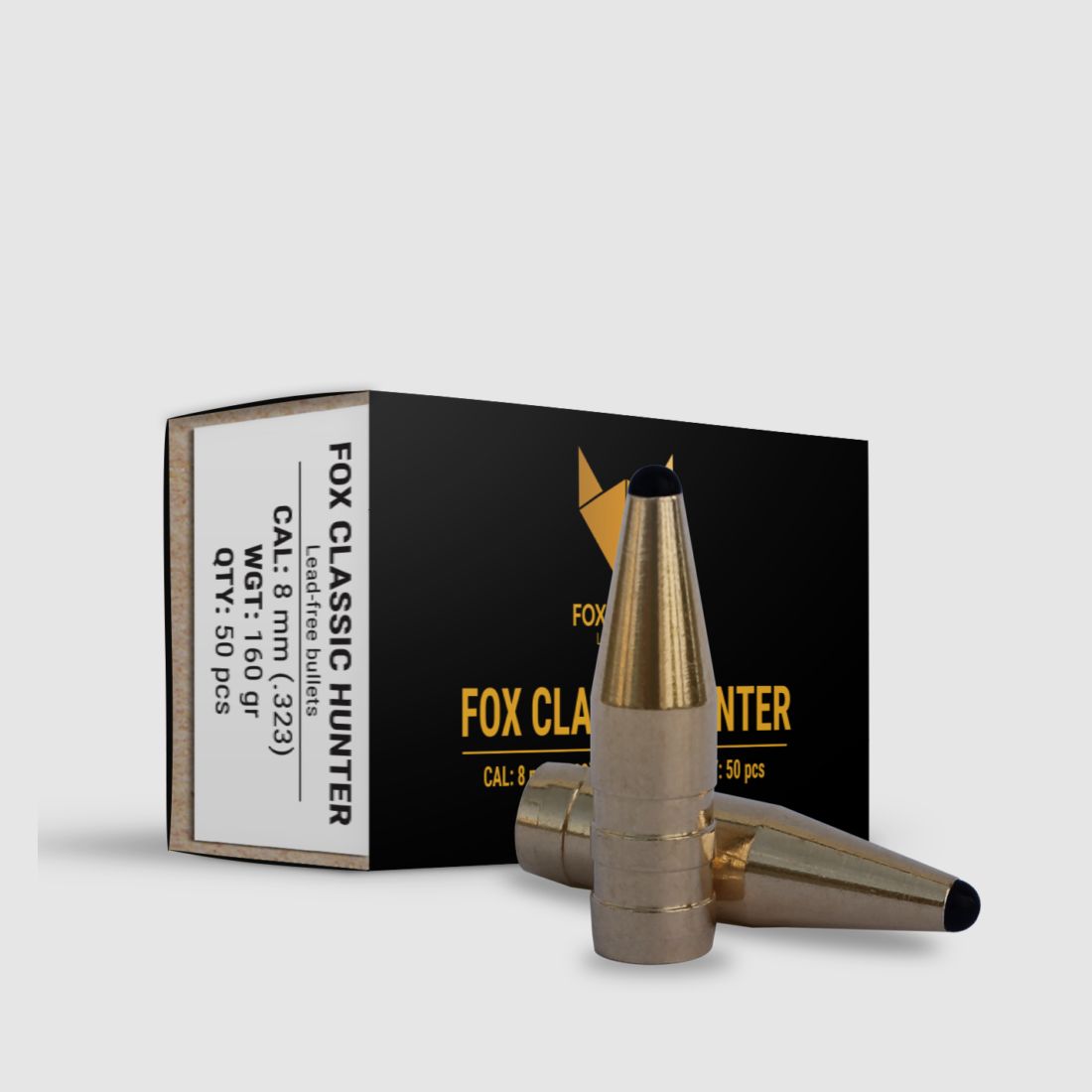Fox Bullets Classic Hunter .323 10,4 g / 160 gr bleifreie Geschosse – 50 Stück