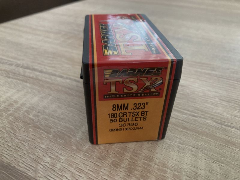 Geschosse Barnes 8mm .323" 180gr. TSX BT (bleifrei) 50 Stk.