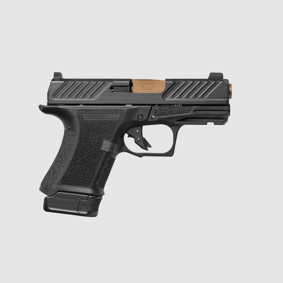Pistola Shadow Systems CR920 Combat, 9mm Luger, canna fluted da 3.4" bronzo, 13+1/10+1