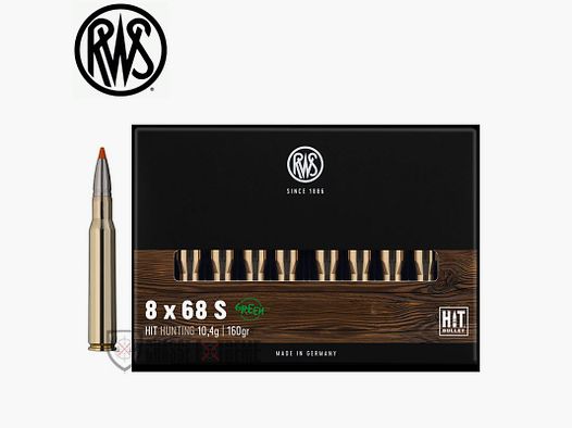 20 RWS patronen kal. 8X68S 160gr HIT