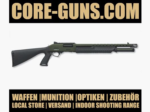 Fabarms PF Martial OD Green 20" fucile a ripetizione con calcio anteriore, calibro 12/76 disponibile immediatamente Made in Italy