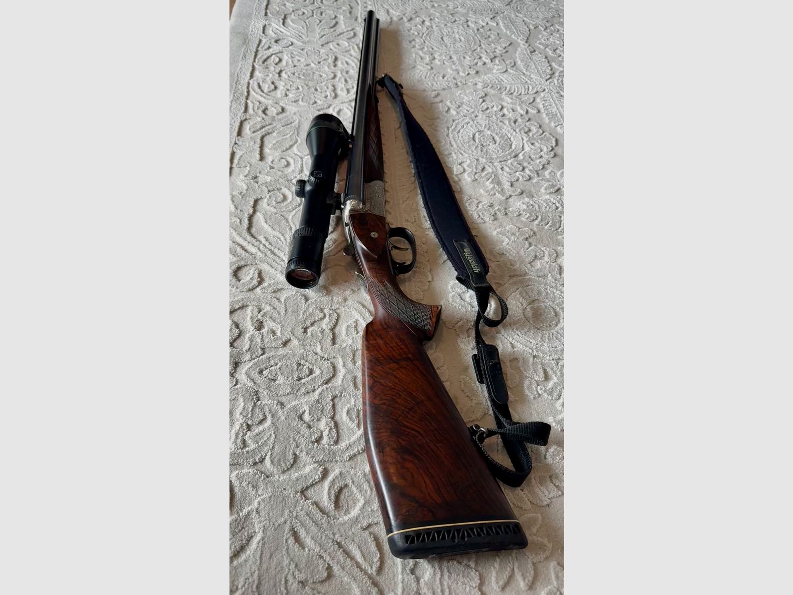 Krieghoff Trumpf Drilling 7x57R / 16/70  16/70 con canna inserita .22 Hornet & Zeiss Diavari VM T*