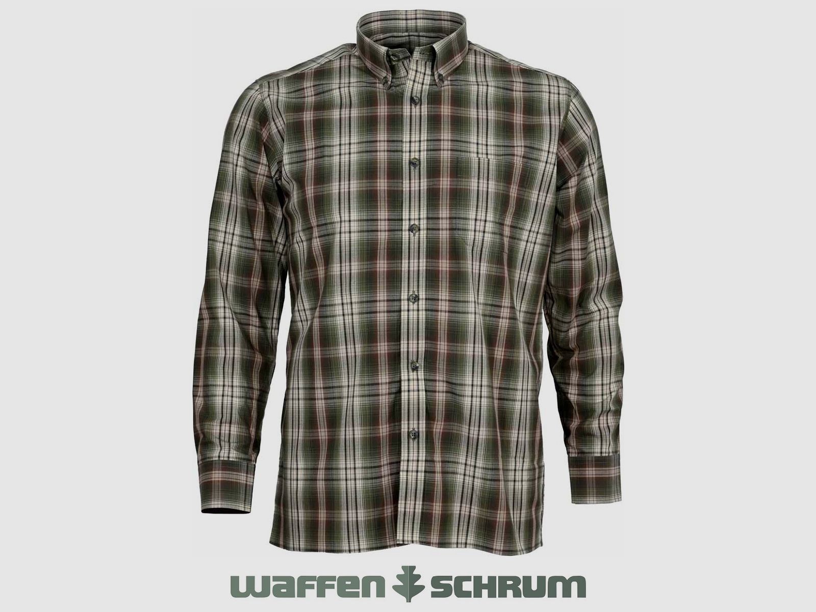 Chemise Skogen à boutons, manches longues, olive.