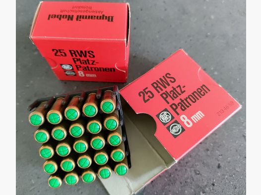 RWS - naboje ślepe 8mm - 25 sztuk