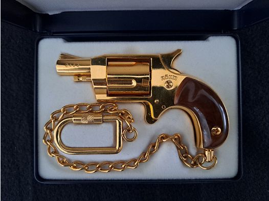 Revolver Röhm Little Joe .22lg Knall limitierte Gold Edition PTB 380 mit Zertifikat und OVP TOP!