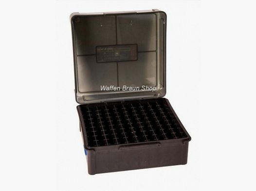 Frankford Arsenal Munitionsbox #1001 mit Scharnier für 100 Patronen 9mm Luger
