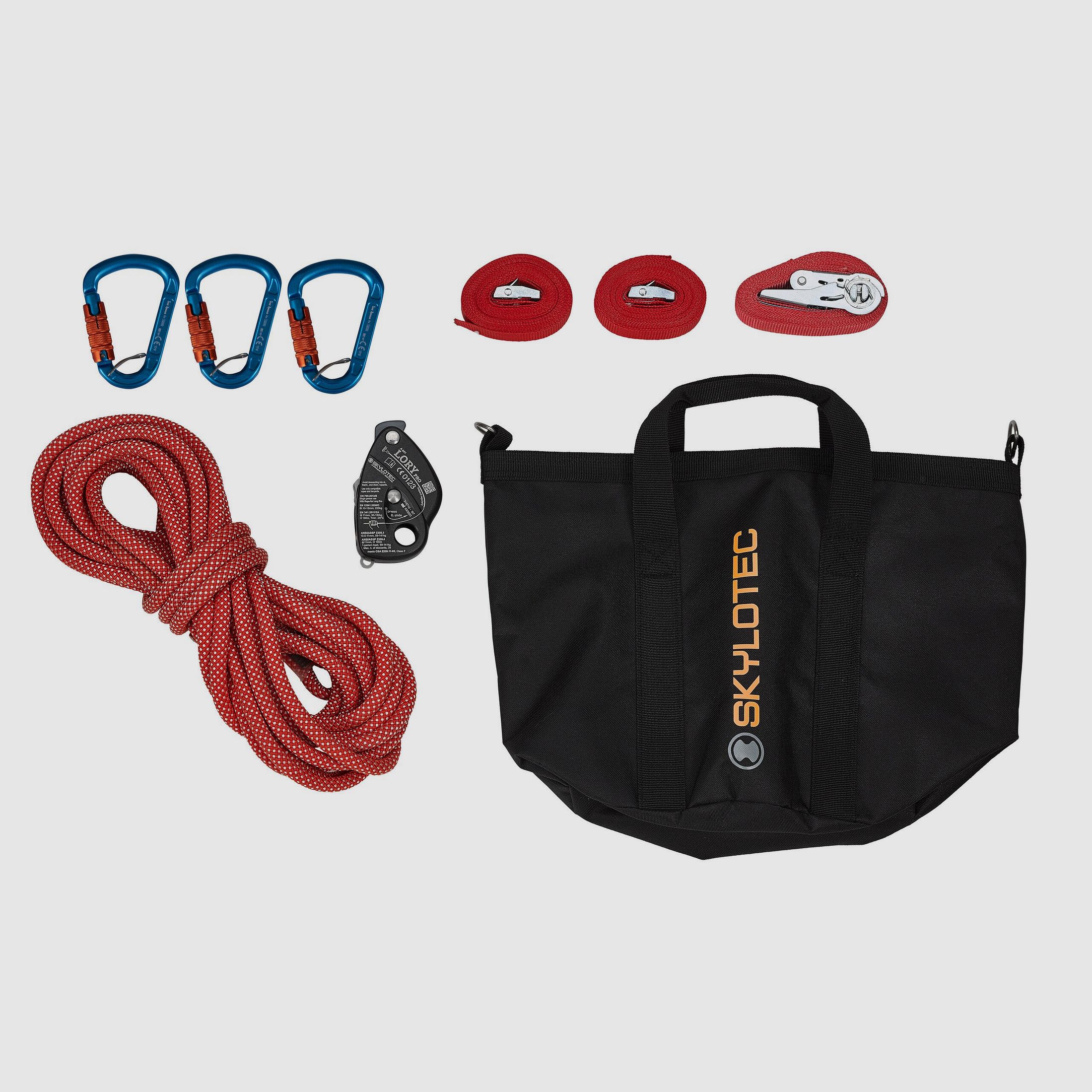 Safety set for climbing seats