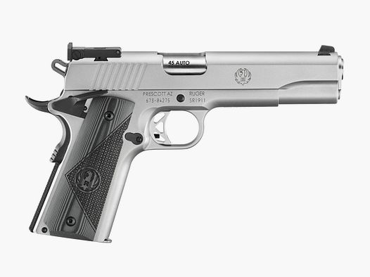RUGER PISTOLE SR1911 TARGET .45 AUTO 5"/12,7CM LOW-GLARE STAINLESS