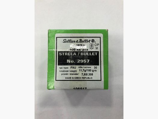 SELLIER &B PALLE C30 GR 180 FMJ