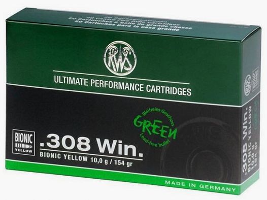 BALAS RWS BIONIC YELLOW 308Win. 154GR