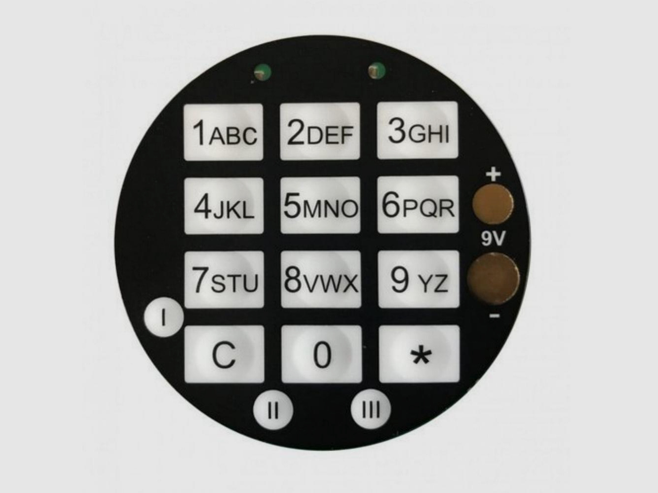 Ablackierte Tastatur für Außeneinsatz Elektronikschloß GST DFS S S+99 SA