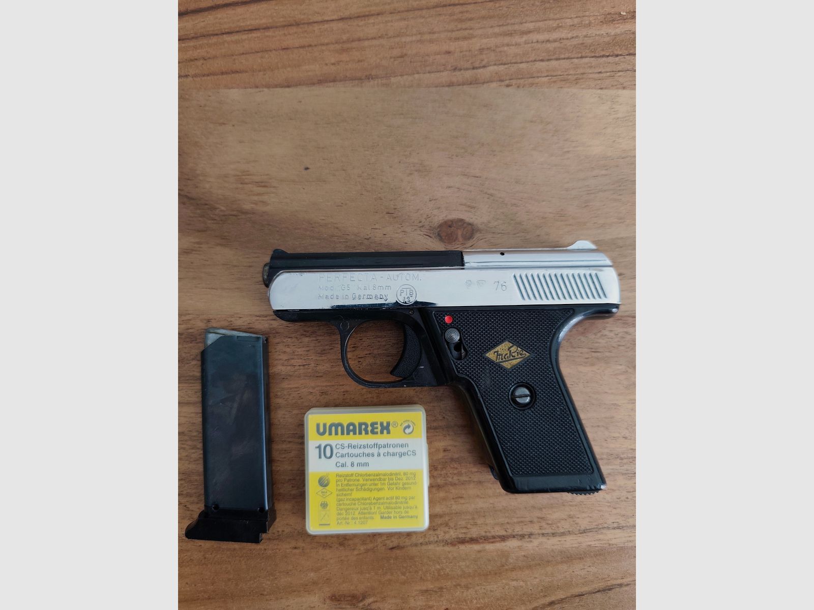 Sehr seltene Mayer & Riem PERFECTA G5 in Teil Nickel   PTB 12