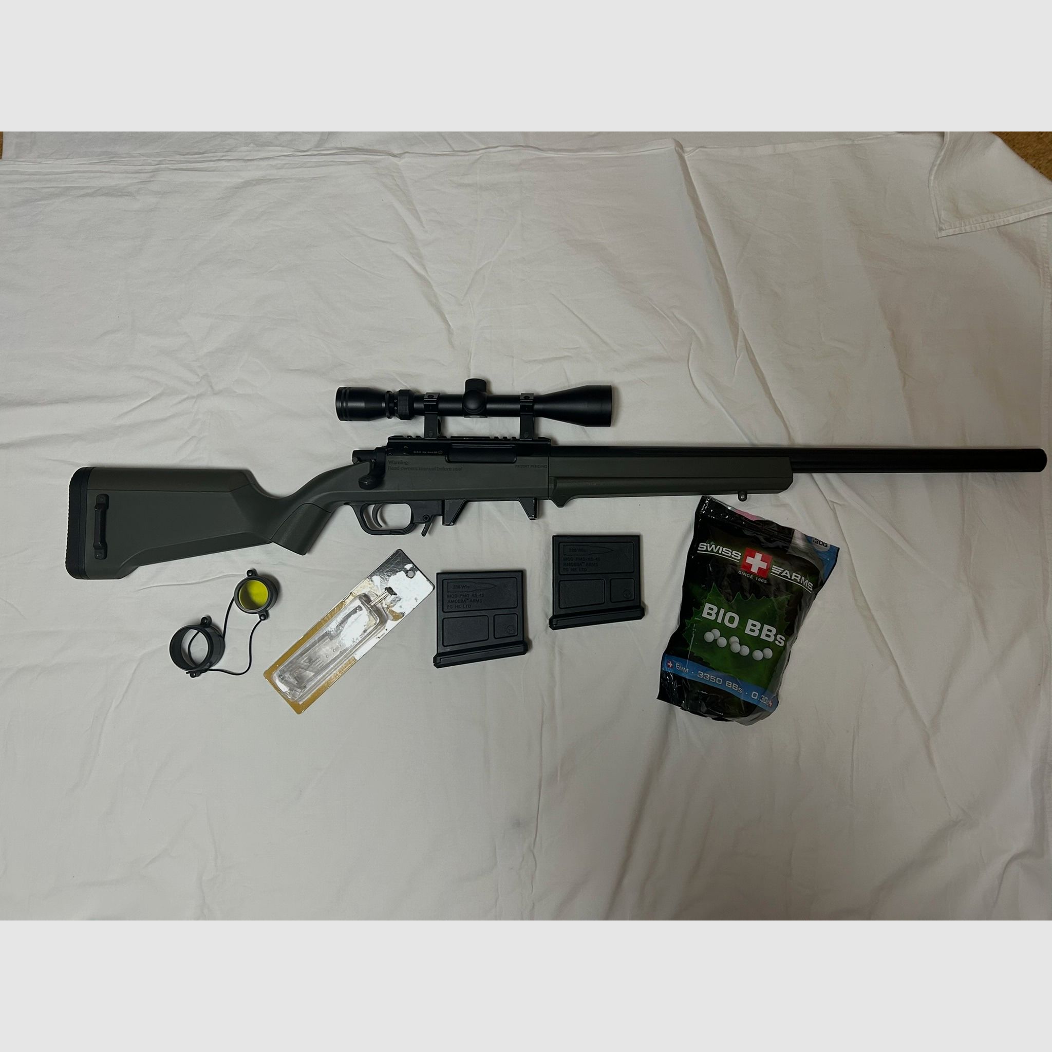 AMOEBE Striker AS01 incluido. MADBULL Óptica, 2 cargadores, Softair