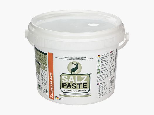 2kg Salzpaste - Wildlockmittel pastös / streichfähig mit Eimer | ANIS Geschmack Kirrung, Salzlecke