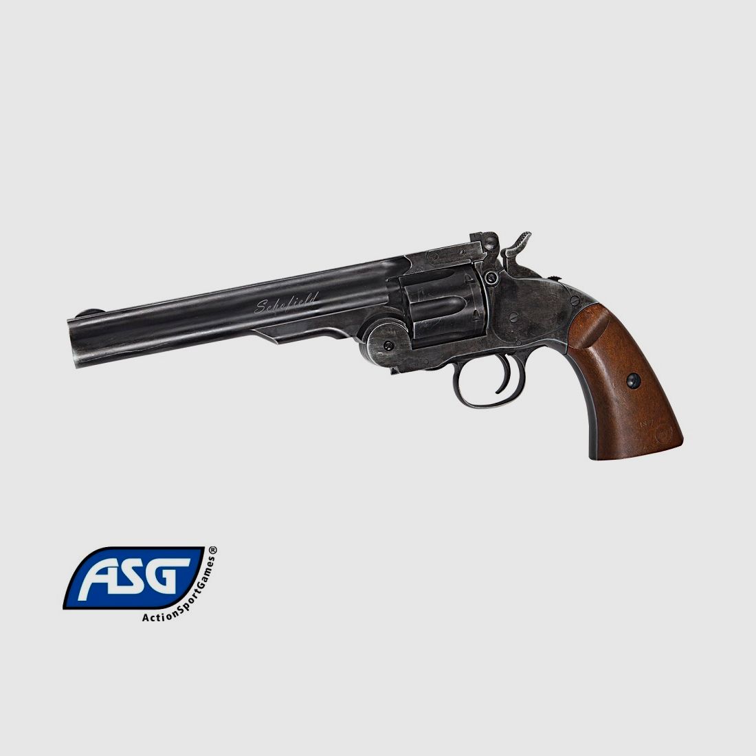 Revolver Schofield 6″ Noir Métal Complet – 6 mm Co2
