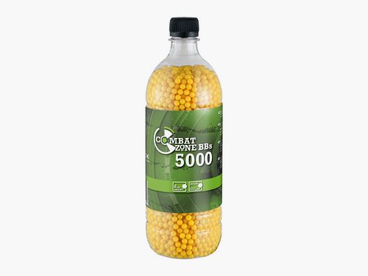 Combat Zone Basic BBs 6 mm, 0,12 g, gelb, 5.000 St., Flasche