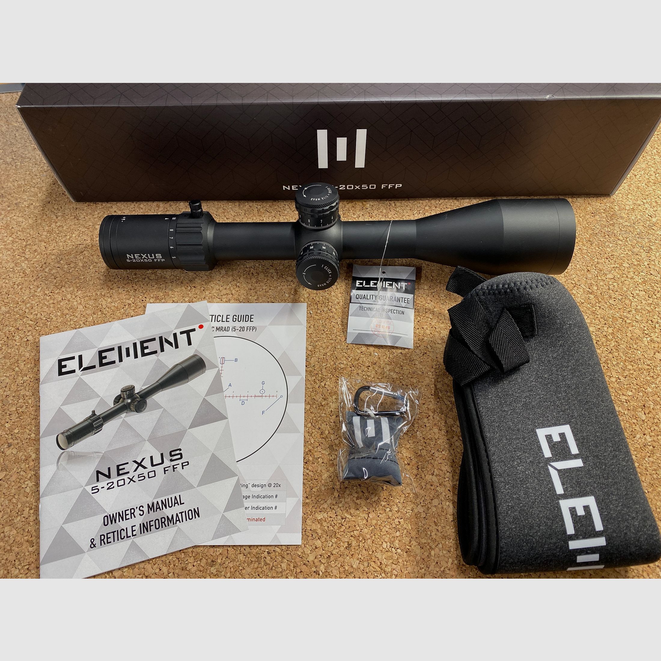 Element Optic Nexus 5-20x50 FFP1 APR1C MRAD telescopio de rifle / Rifle Scope