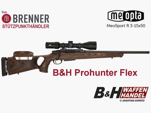 Brenner BR20 B&H Prohunter Flex Lochschaft Komplettpaket mit Meopta Meosport 3-15x50 Jagdbüchse