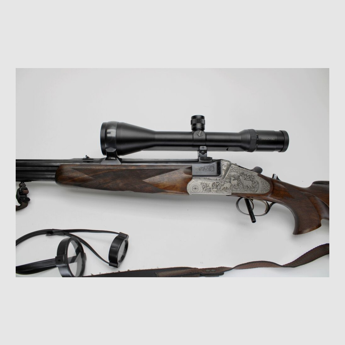 Bockdrilling Heym 35 de luxe avec Swarovski Habicht 2,5-10x56 LP et munitions 20/76;9,3x74R;5,6x52R