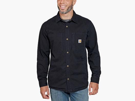 Carhartt Lined Fleece Shirt Jacket Mens Black L