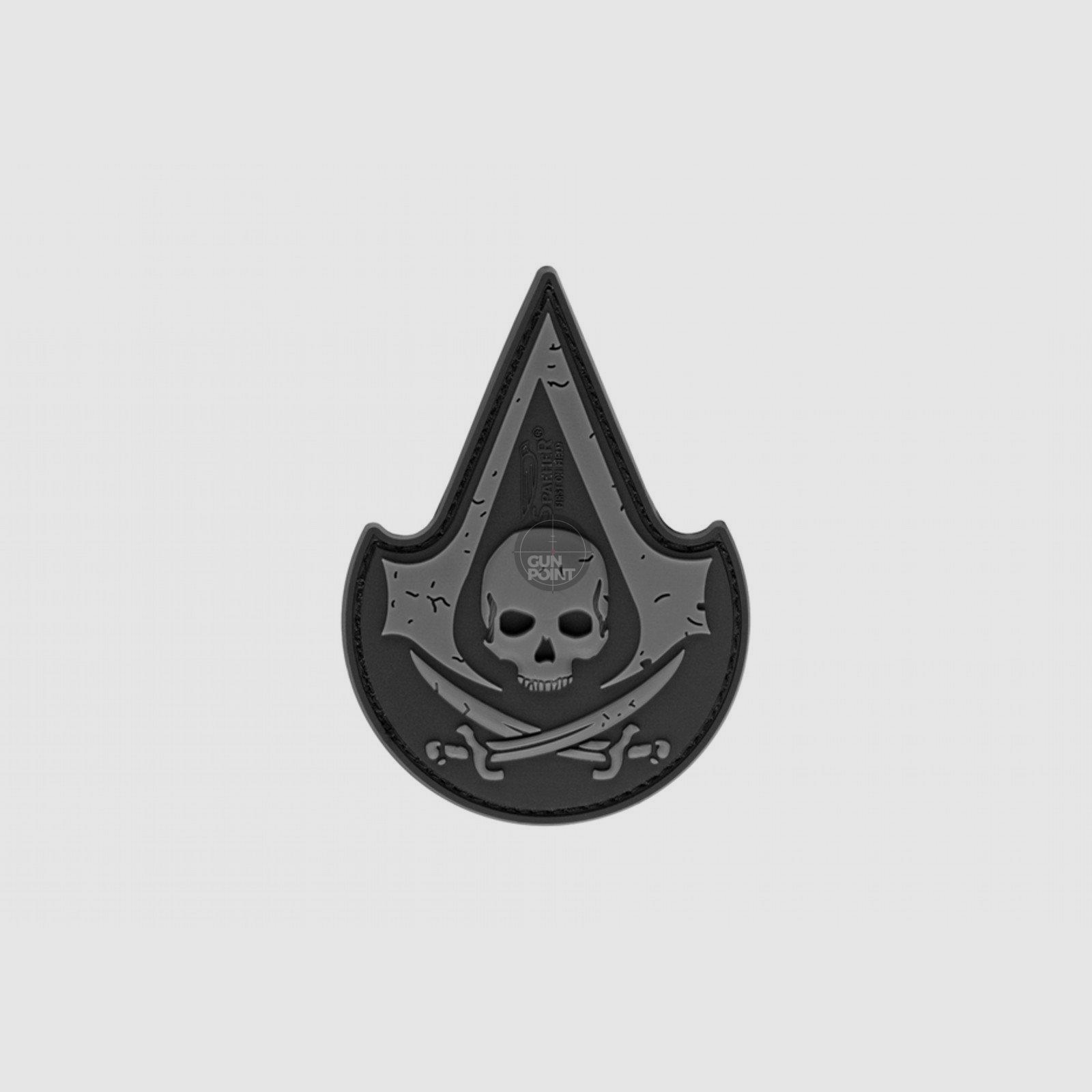 Gumowa naszywka czaszki zabójcy