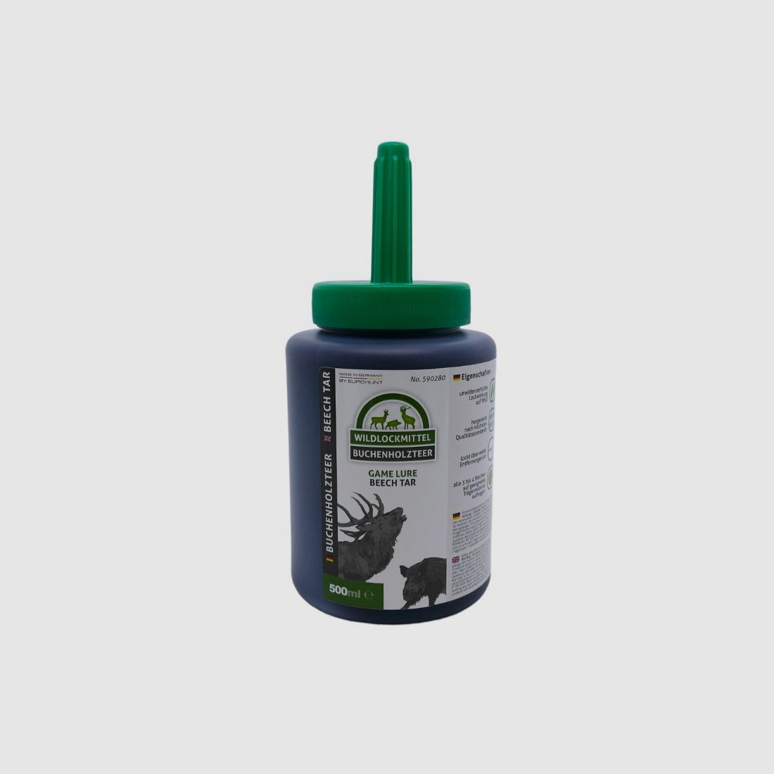 Eurohunt Buchenholzteer mit Pinsel 500ml Wildlockmittel