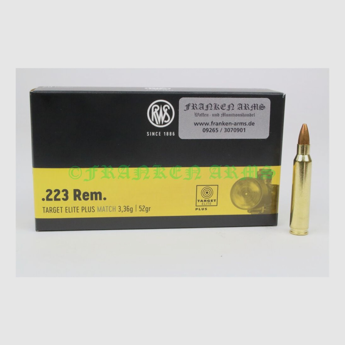 RWS Target Elite Plus .223 Rem. 52gr. 3.36g 20 pieces quantity discounts