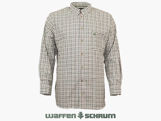 Foresta Langarmhemd Karo Oliv Braun Karo