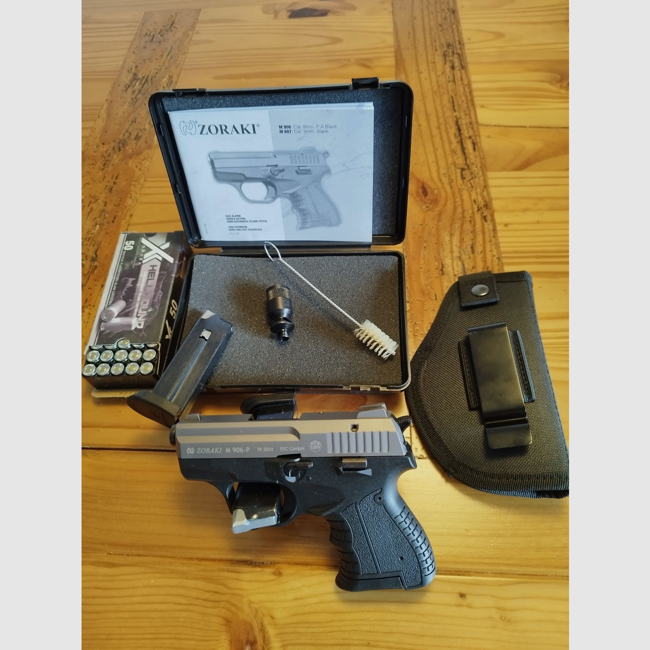 Zoraki 906 Schreckschuss Pistole 9mm Titan-Optik  Defense Set !!Neuware!!