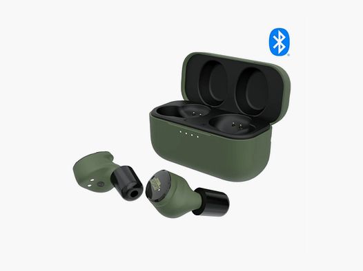 ISOTUNES CALIBER IT-18 BLUETOOTH 5.2 IN-EAR OORDOPJES GROEN MET OPLAADBARE CASE