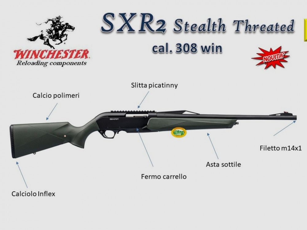 WINCHESTER SXR2 STEALTH mit Gewinde Kal.308 Win