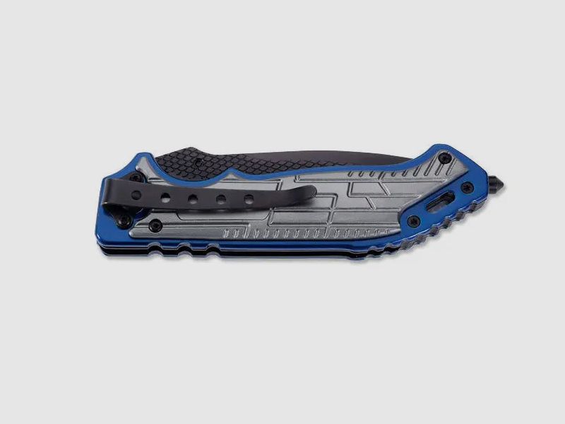 PUMA TEC Einhandmesser, blau/silber