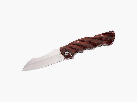 Cuchillo de bolsillo Herbertz Pakkaholz, AISI 420, con empuñaduras de aluminio, clip