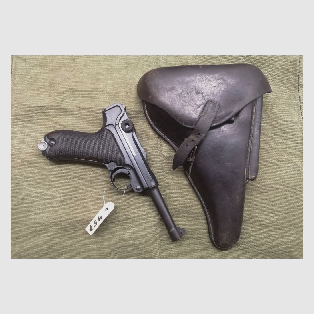 Pistole Luger 08  DWM 1912 Nummerngleich Truppenstempel