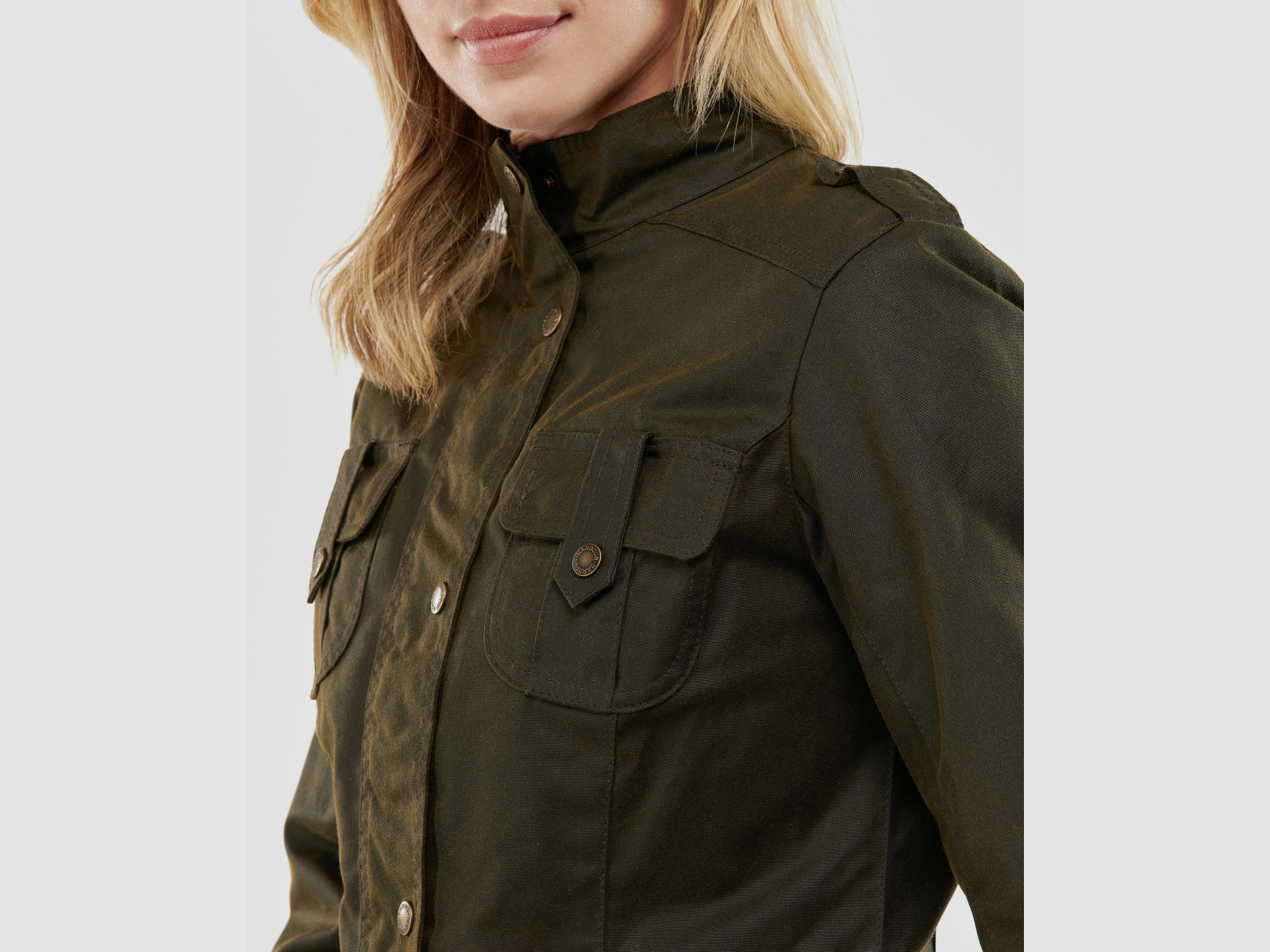 BARBOUR Wachsjacke Winter Defence Oliv