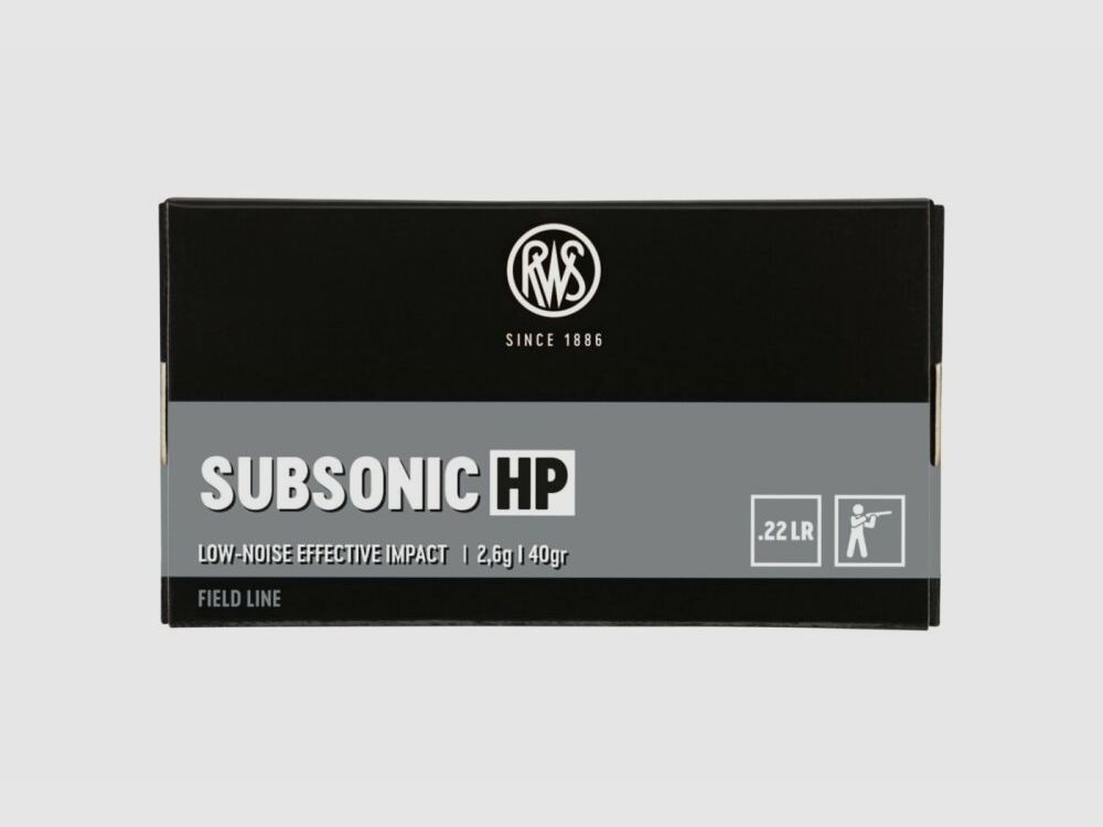 RWS .22 lr SUBSONIC HP 40grs / 2,6g