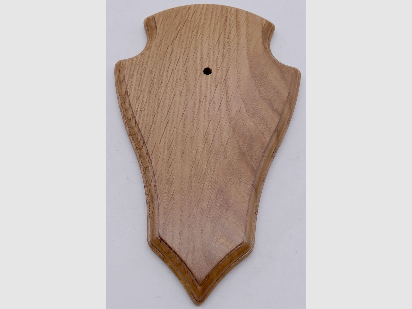 Wappenschilder für Rehtrophäen Doppelfräsung aus Eichenholz Hell 18x11cm