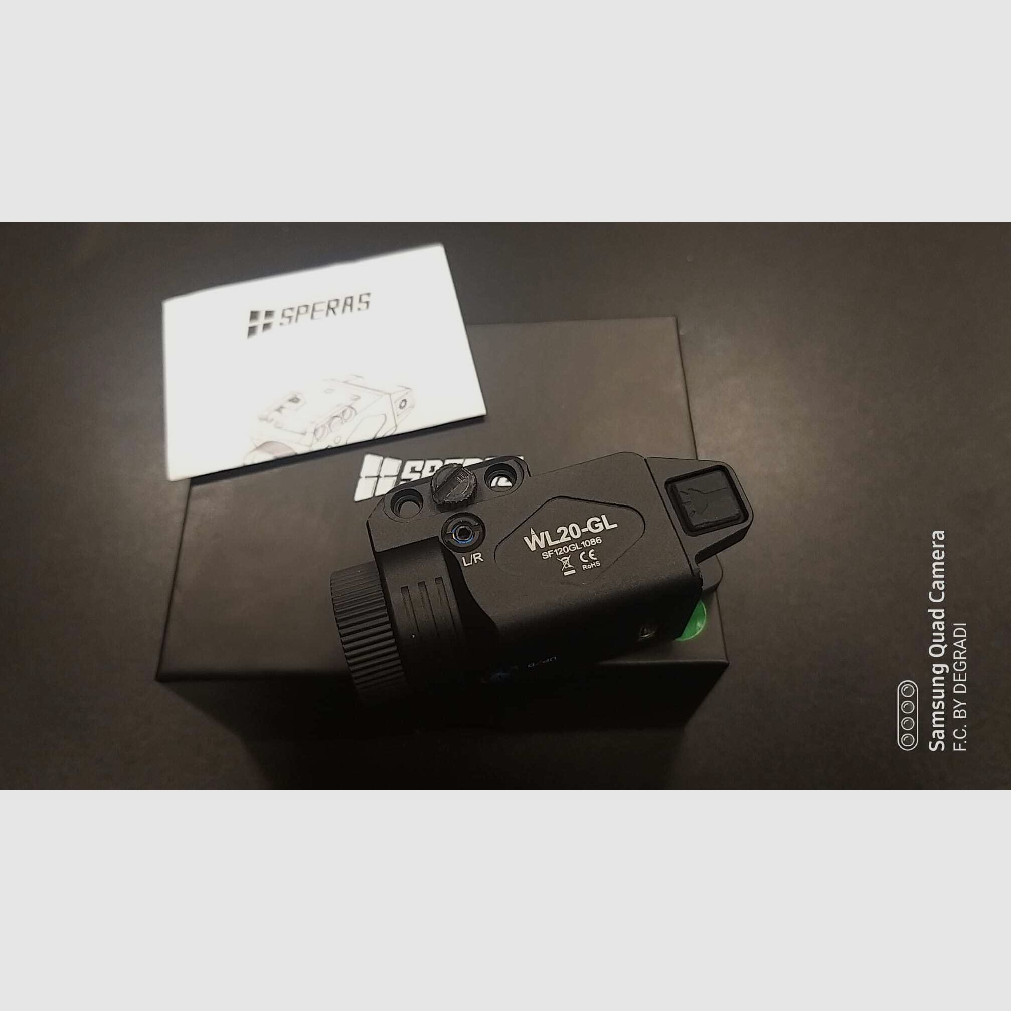 LED-TORCH 500 LUMEN MIT PICATINNY-MONTAGE UND LASER, Bild 2 von 3