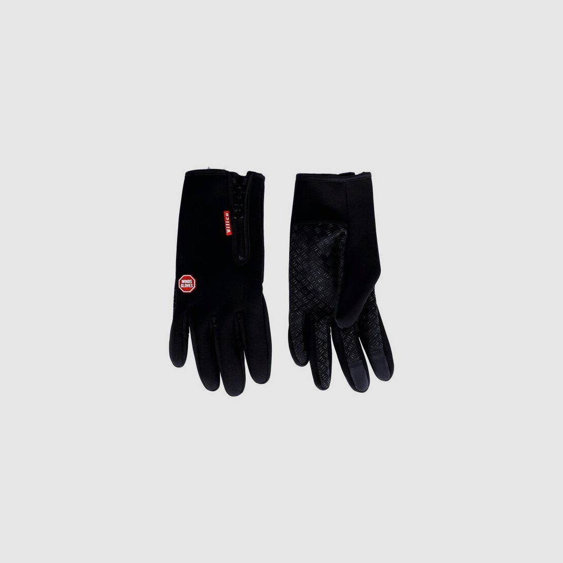 Softshell-Handschuhe schwarz mit Grip Gr. M