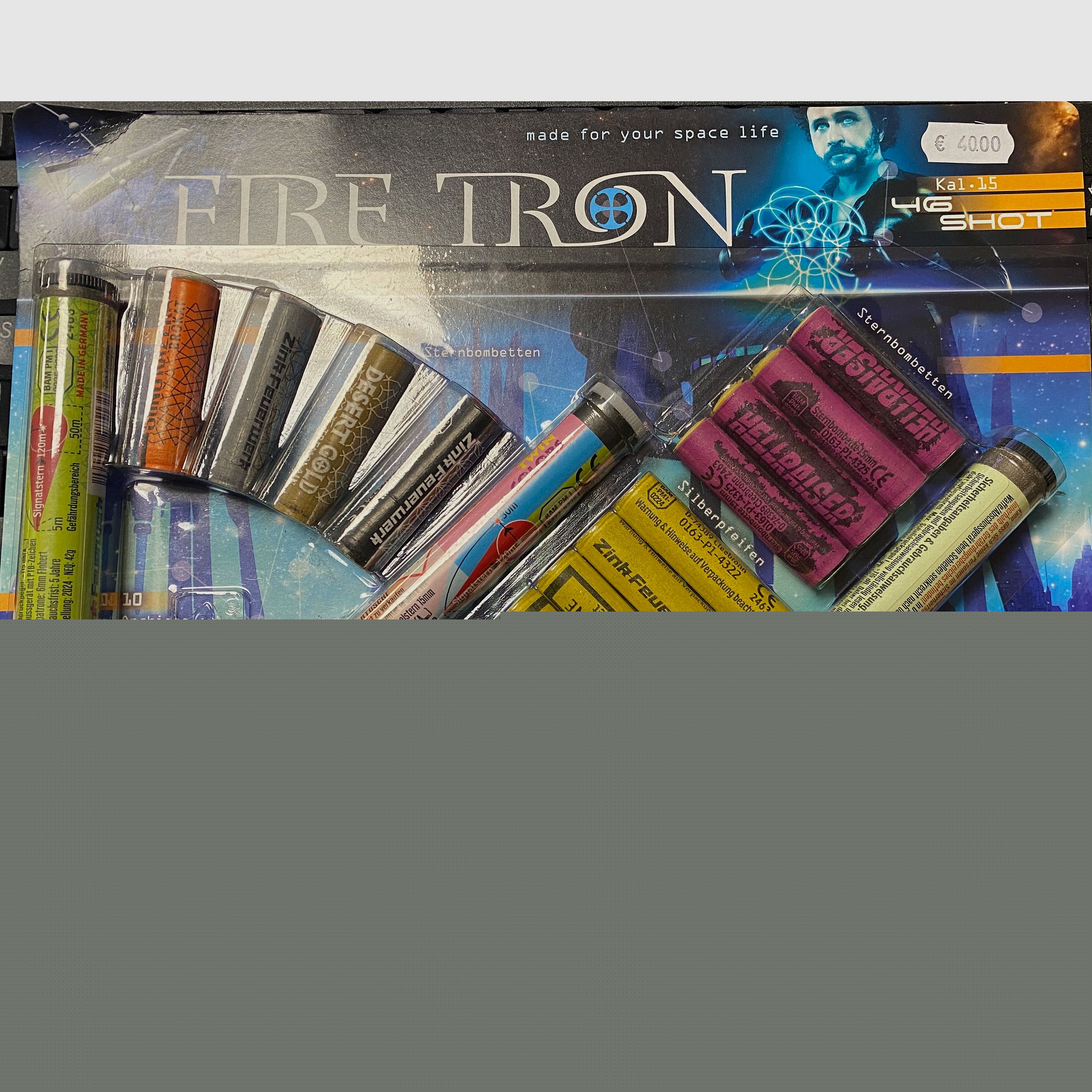 Zink Signal Feuerwerk Fire Tron, 46 Schuss