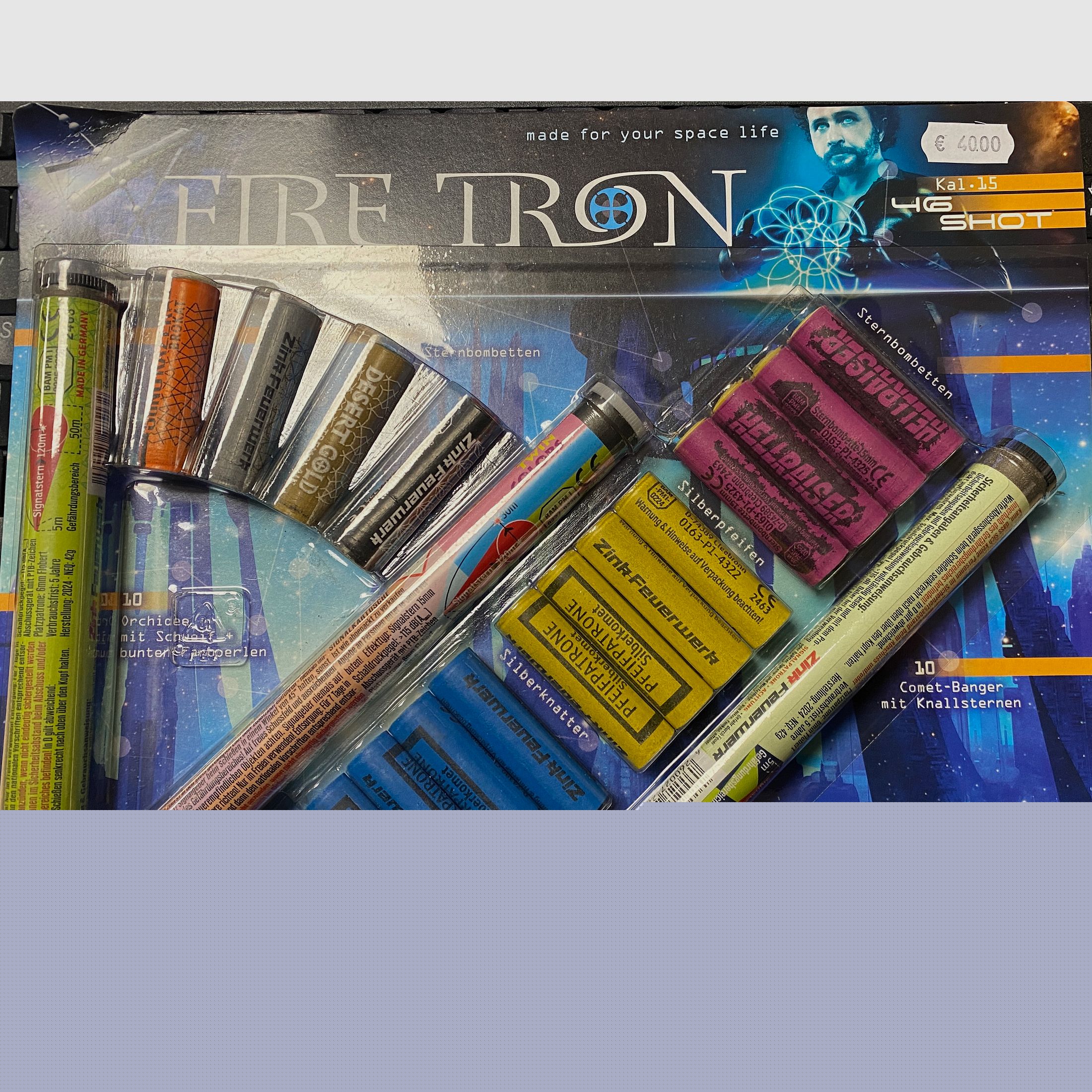 Zink Signal Feuerwerk Fire Tron, 46 Schuss